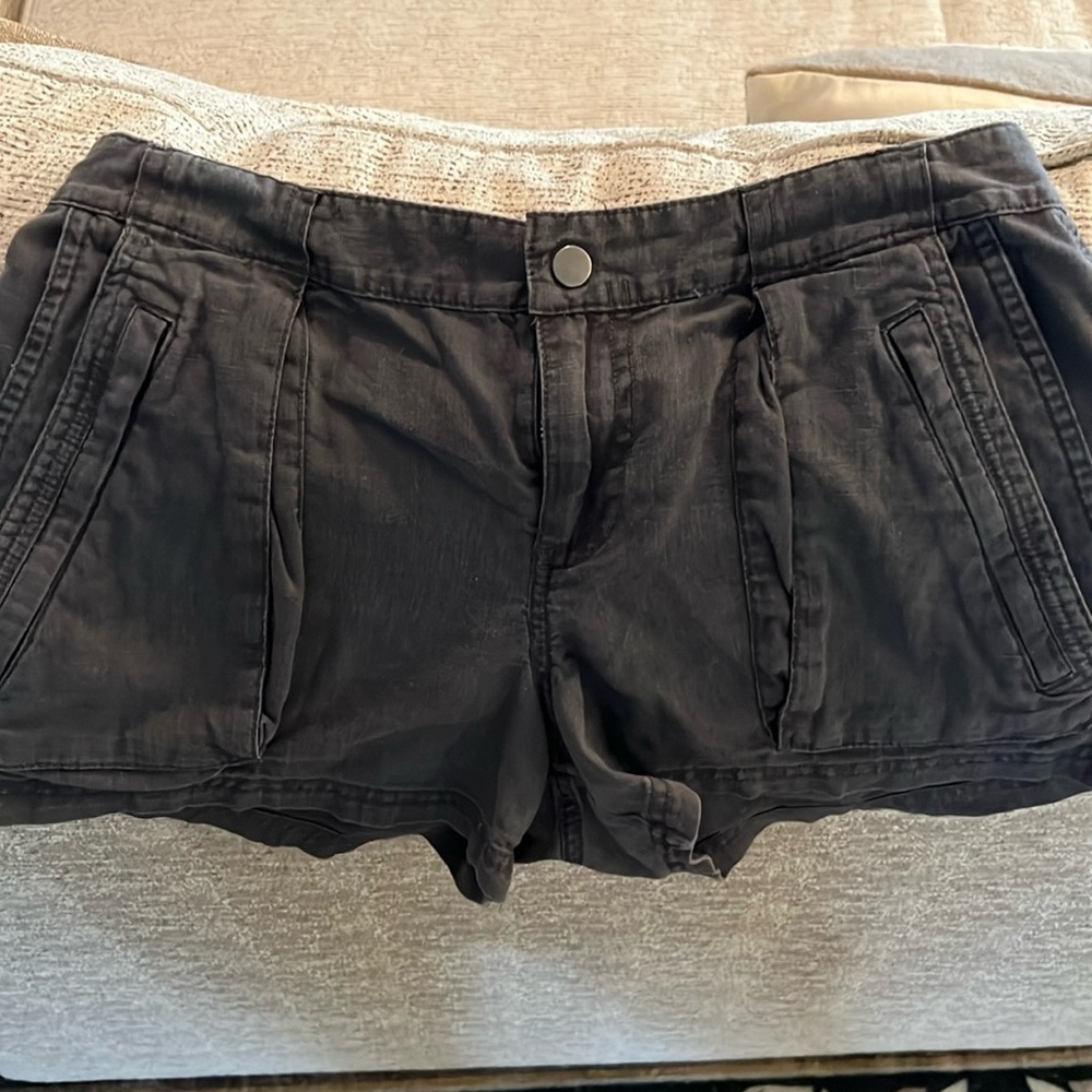 Grey linen shorts